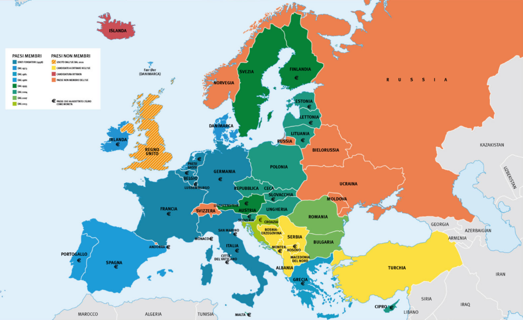 Euro-Unione-Europea-Stati-membri